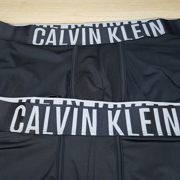 CALVIN KLEIN Mens XL 2 Pack Black Intense Power Low Rise Trunk Microfiber Logo - Picture 3 of 5